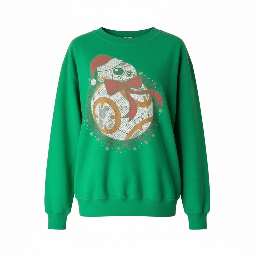 Star Wars BB8 Droid Christmas Sweater – Green Holiday Graphic – Size Small